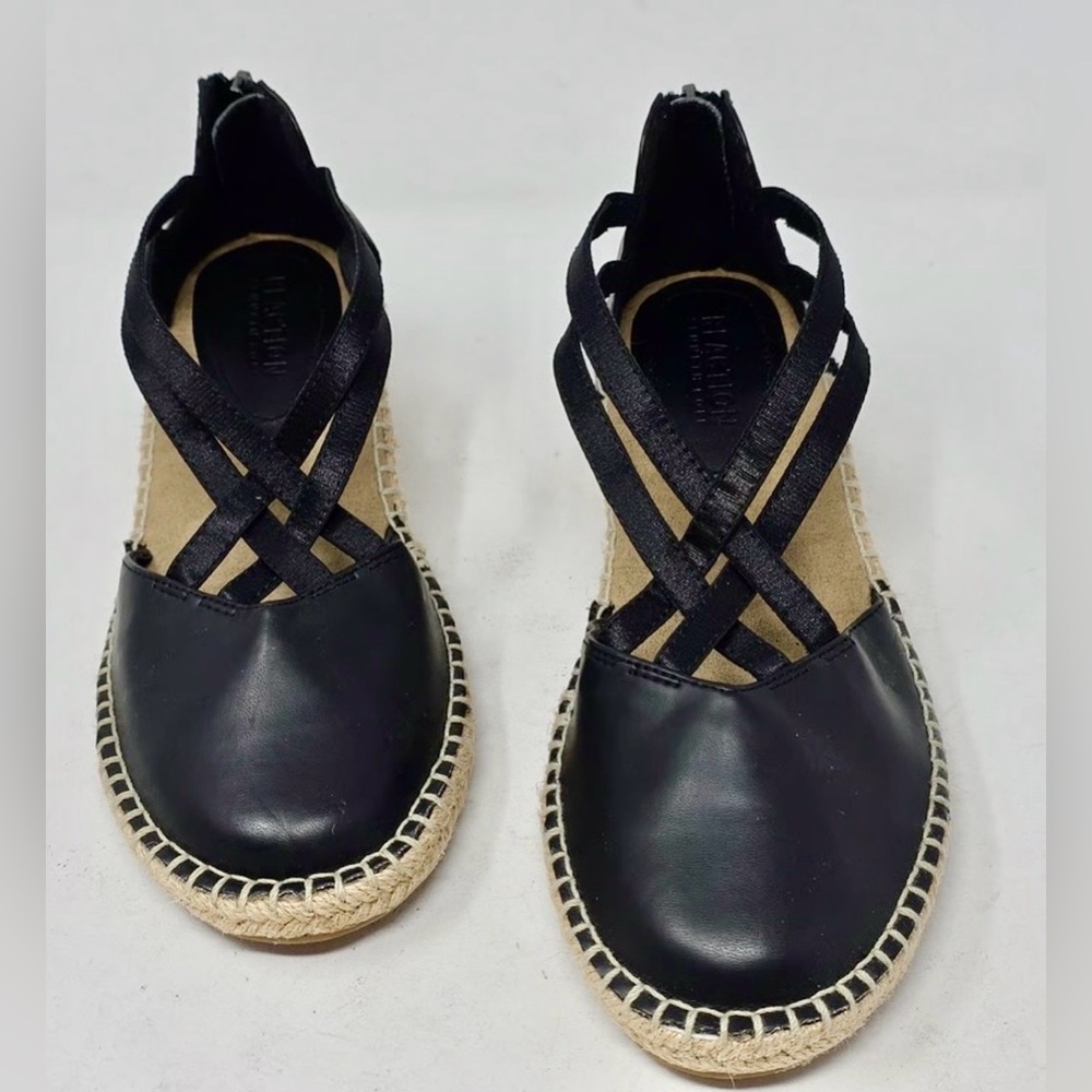 Brand New Kenneth Cole Reaction Black Crisscross Espadrilles. Size 7.